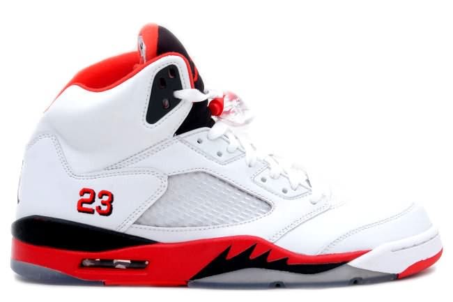 Hot Deal Air Jordan 5 (V) Retro Fire Red (White Fire Red Black) New Arrival 2014